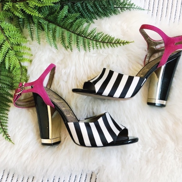 Sam Edelman Shoes - Sam Edelman Odetta Striped Block Heels
